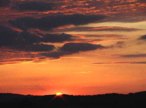 Sonnenuntergang in Schlag